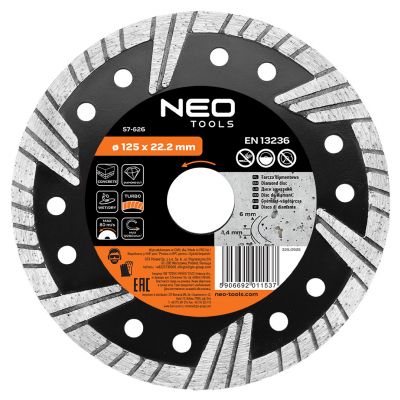 Tarcza diamentowa 125x22,2mm turbo GRAPHITE 57H626 GTX (57-626)