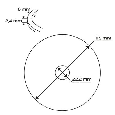Tarcza diamentowa 115x22,2mm turbo wave GRAPHITE 57H632 GTX (57-632)
