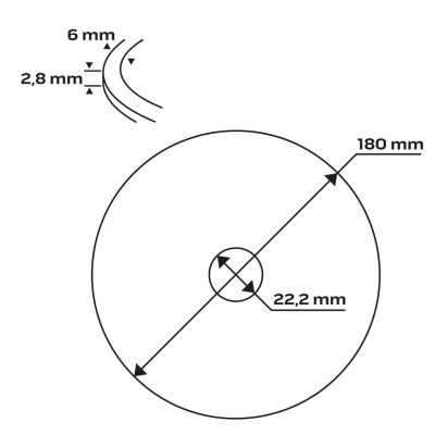 Tarcza diamentowa 180x22,2mm turbo wave GRAPHITE 57H636 GTX (57-636)