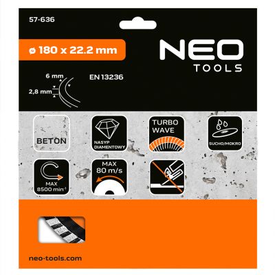 Tarcza diamentowa 180x22,2mm turbo wave GRAPHITE 57H636 GTX (57-636)