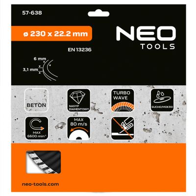 Tarcza diamentowa 230x22,2mm turbo wave GRAPHITE 57H638 GTX (57-638)