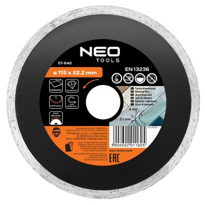 Tarcza diamentowa 115x22,2mm pełna GRAPHITE 57H640 GTX (57-640)