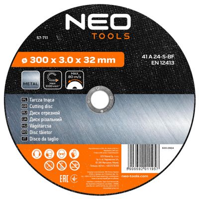 Tarcza tnąca do metalu 300x3,0x32,0mm 41 A24-T-BF GRAPHITE 57H711 GTX (57-711)
