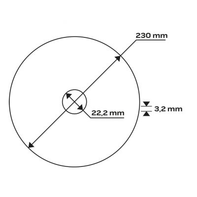 Tarcza tnąca do kamienia 230x3,2x22,2mm 42 37C30-R-BF GRAPHITE 57H725 GTX (57-725)