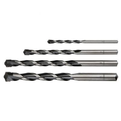Wiertła do betonu 4-10mm zestaw 4sztkońcówka motylkowa GRAPHITE 57H746 GTX (57-746)