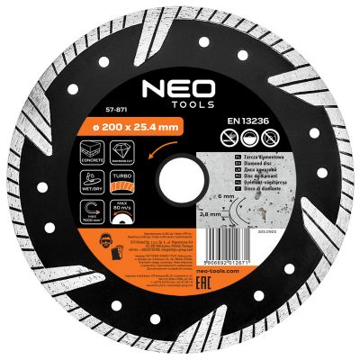Tarcza diamentowa 200x25,4mm turbo GRAPHITE 57H871 GTX (57-871)
