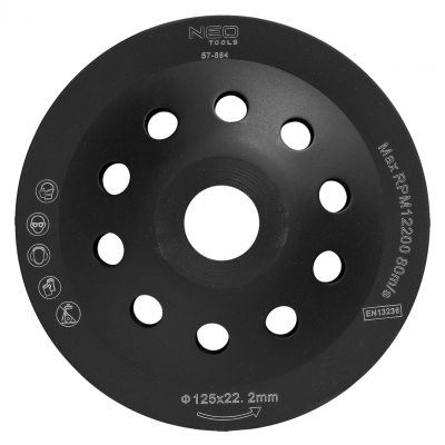 Tarcza diamentowa szlifierska 125x22,2x5mm pojedynczy segment GRAPHITE 57H884 GTX (57-884)