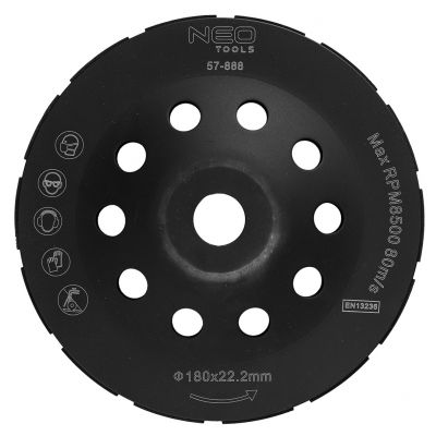 Tarcza diamentowa szlifierska 180x22,2x5mm podwójny segment GRAPHITE 57H888 GTX (57-888)