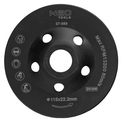 Tarcza diamentowa szlifierska 115x22,2x5mm turbo GRAPHITE 57H889 GTX (57-889)