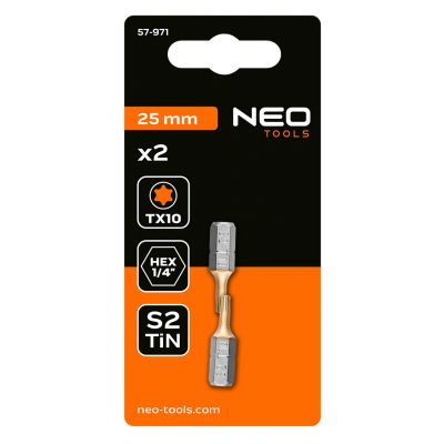 Końcówki wkrętakowe TX10x25mm 2szt, GRAPHITE 57H971 GTX (57-971)