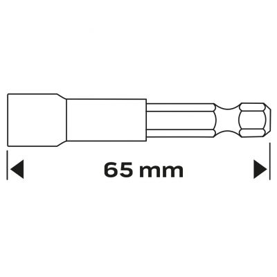 Nasadka magnetyczna 13x65mm trzpień 1/4" GRAPHITE 57H994 GTX (57-994)