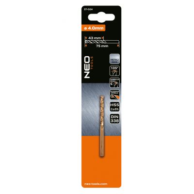 Wiertło do metalu HSS-Co 4,0mm GRAPHITE 57H024 GTX (57-024)