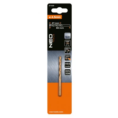 Wiertło do metalu HSS-Co 4,5mm GRAPHITE 57H028 GTX (57-028)