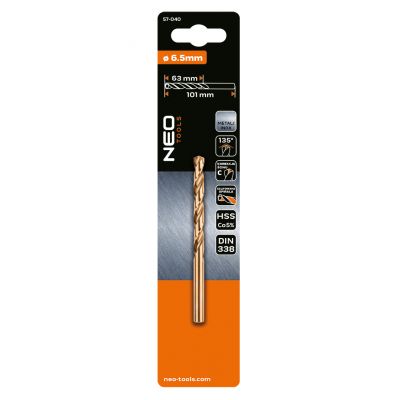 Wiertło do metalu HSS-Co 6,5mm GRAPHITE 57H040 GTX (57-040)