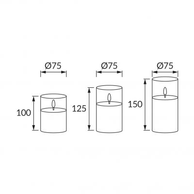 Oprawa dekoracyjna LED TRIO LED 3x0,2W ciepła biel IDEUS (04889)