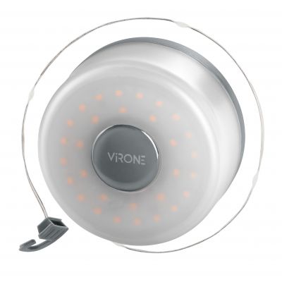 Lampka kempingowa z girlandą 8m 80/200lm 2000mAh 3000K biała ciepła ORNO  (LA-10)