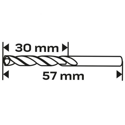 Wiertła do metalu HSS-Co 2,5mm 3szt, GRAPHITE 57H018 GTX (57-018)