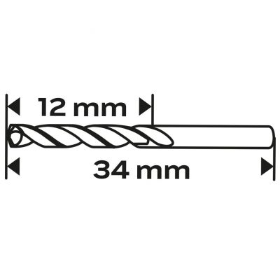 Wiertła do metalu HSS-TiN 1,0mm 5szt, GRAPHITE 57H110 GTX (57-110)