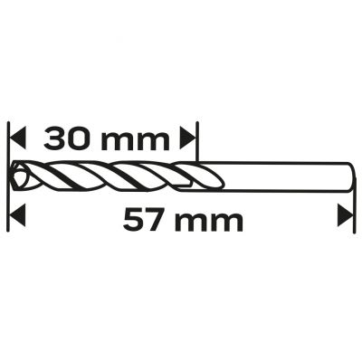 Wiertła do metalu HSS-TiN 2,4mm 3szt, GRAPHITE 57H116 GTX (57-116)