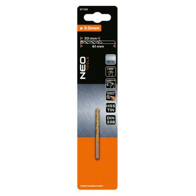 Wiertło do metalu HSS-TiN 3,0mm GRAPHITE 57H120 GTX (57-120)