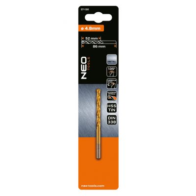 Wiertło do metalu HSS-TiN 4,8mm GRAPHITE 57H130 GTX (57-130)