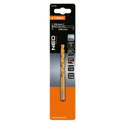 Wiertło do metalu HSS-TiN 7,5mm GRAPHITE 57H144 GTX (57-144)