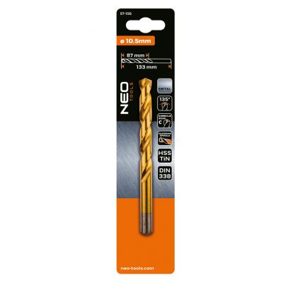 Wiertło do metalu HSS-TiN 10,5mm GRAPHITE 57H156 GTX (57-156)
