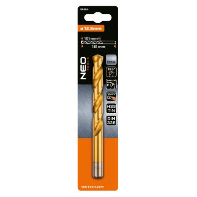 Wiertło do metalu HSS-TiN 12,5mm GRAPHITE 57H164 GTX (57-164)