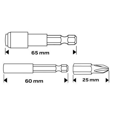 Zestaw bitów 60szt, GRAPHITE 56H600 GTX (56-600)