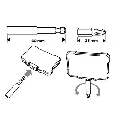 Zestaw bitów 10szt, GRAPHITE 56H614 GTX (56-614)