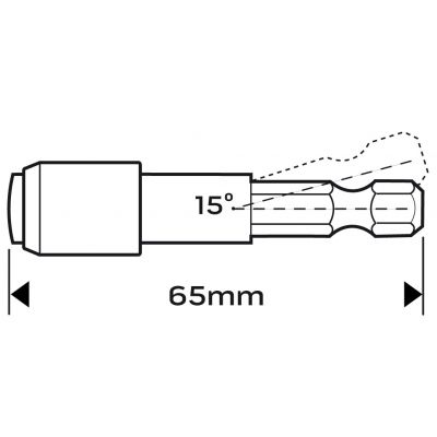 Uchwyt magnetyczny uchylny do końcówek wkrętakowych GRAPHITE 55H995 GTX (55-995)