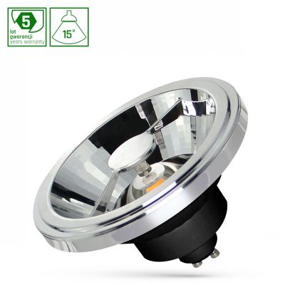 Żarówka LED AR111 GU10 230V 12W COB 15ST NW b. neutralna CZARNY 5 lat gw. Spectrum LED (WOJ+14571_12W)