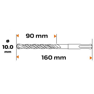 Wiertło do betonu SDS Plus 10x160mm S4 quatro GRAPHITE 57H424 GTX (57-424)