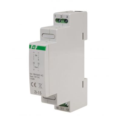 Zasilacz impulsowy 12W 15V DC nap. zas. 100-230V do montażu na szynie DIN ZI-15 F&F (ZI-15)