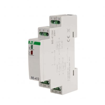 Przekaźnik bistabilny grupowy z pamięcią na szynę DIN 230V BIS-412M F&F (BIS-412M)