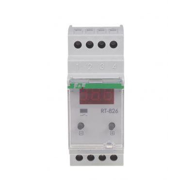 Cyfrowy regulator temperatury -25-130stC z LCD - montaż DIN styk: 1Z 230V AC bez sondy temp. RT-826 F&F (RT-826)