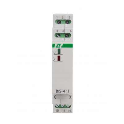 Przekaźnik bistabilny z pamięcią 9-30 V AC/DC montaż na szynie DIN BIS-411M-24V F&F (BIS-411M-24V)