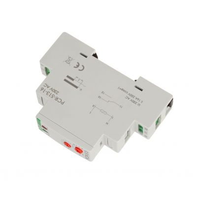 Przekaźnik czasowy rewersyjny styki: 1Z/R 230V 16A PCR-513-16 F&F (PCR-513-16)