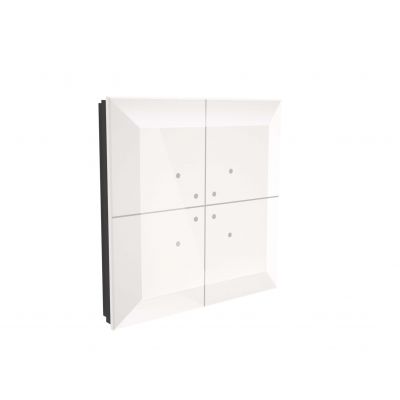 Dotykowy szklany nadajnik (przycisk) zdalnego sterowania zbliżeniowy biały 230V do puszki montażowej fi60 FW-GS-230-W F&F (FW-GS-230-W)