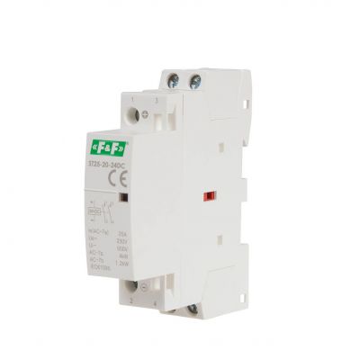 Stycznik modułowy montaż na szynie styki 2R 25A 24V DC ST25-02-24DC F&F (ST25-02-24DC)