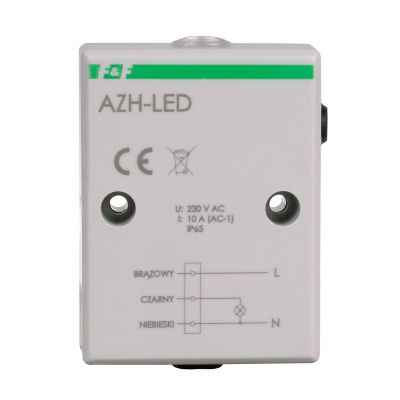 Automat zmierzchowy z wewnętrznym czujnikiem światłoczułym do załączania oświetlenia LED AZH-LED F&F (AZH-LED)