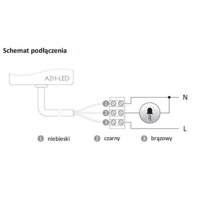 Automat zmierzchowy z wewnętrznym czujnikiem światłoczułym do załączania oświetlenia LED AZH-LED F&F (AZH-LED)