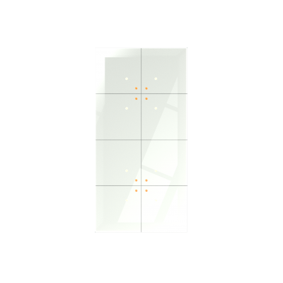 Dotykowy panel szklany podwójny 8 pól dotykowych biały GP-44-W F&F (GP-44-W)