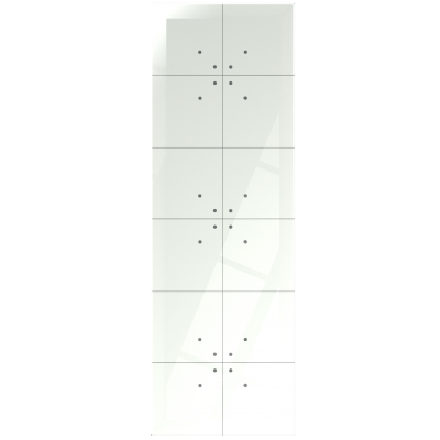 Dotykowy panel szklany potrójny 12 pól dotykowych biały GP-444-W F&F (GP-444-W)