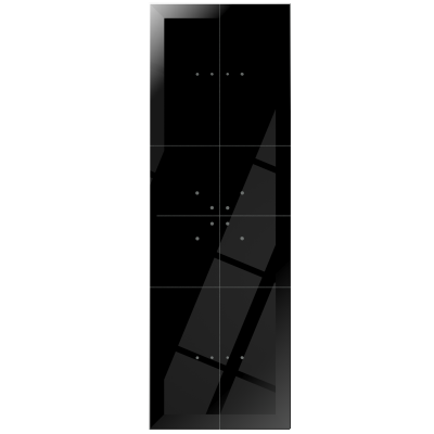 Dotykowy panel szklany potrójny 8 pól dotykowych czarny GP-242-B F&F (GP-242-B)