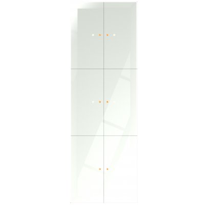 Dotykowy panel szklany potrójny 6 pól dotykowych biały GP-222-W F&F (GP-222-W)