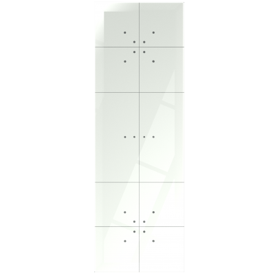 Dotykowy panel szklany potrójny 10 pól dotykowych biały GP-424-W F&F (GP-424-W)