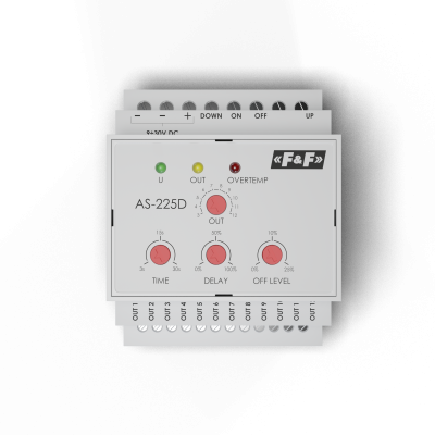 Sterownik schodowy 12-kanałowy i kaskadowy 9-30V DC AS-225D F&F (AS-225D)