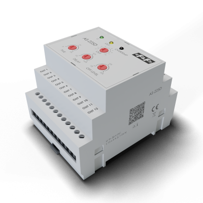 Sterownik schodowy 12-kanałowy i kaskadowy 9-30V DC AS-225D F&F (AS-225D)