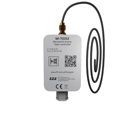 GATE-G (kolor szary) 2 kanałowy sterownik bram Wi-Fi WI-TO2S2-G F&F (WI-TO2S2-G)